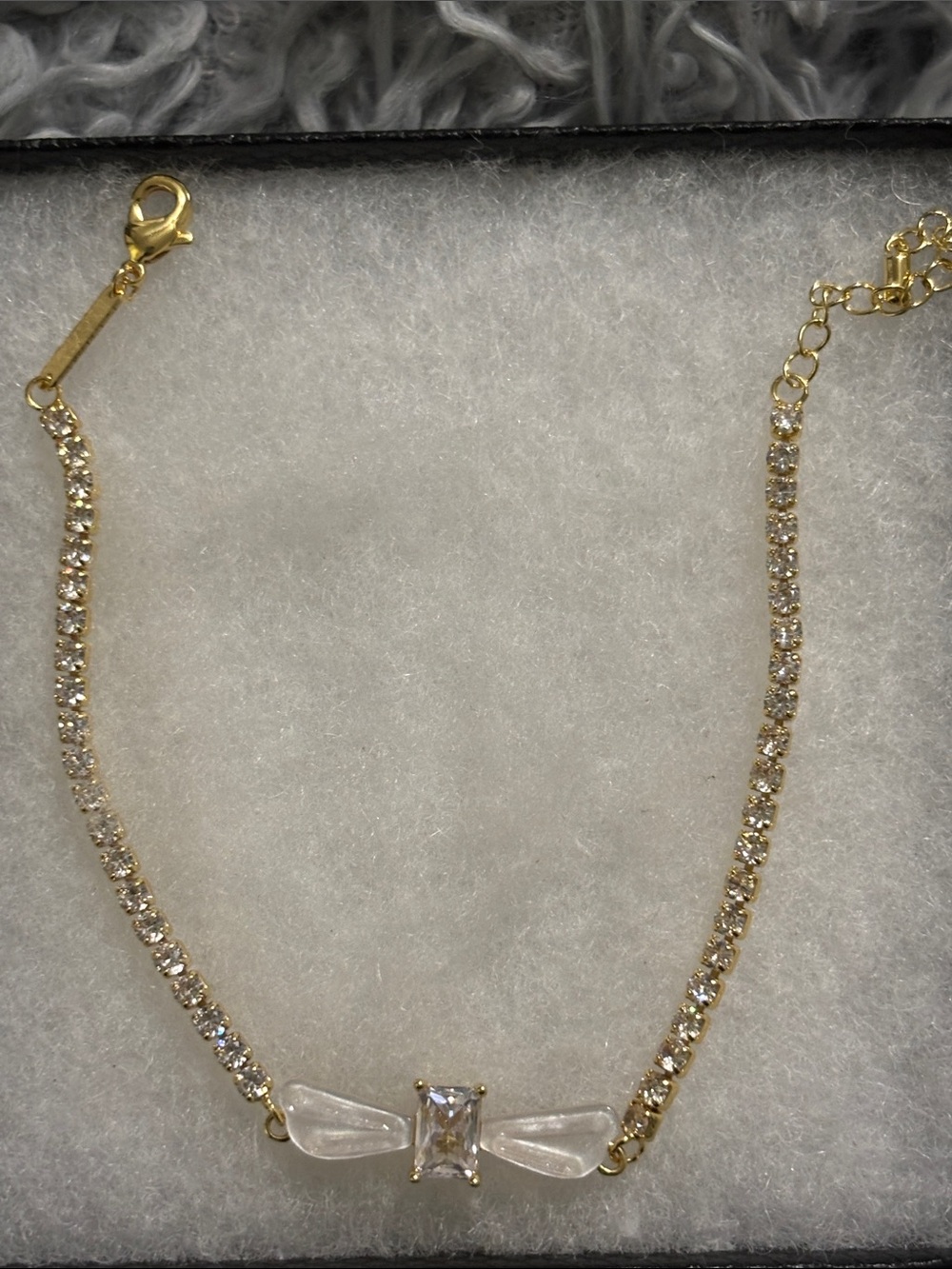 Diamond Tennis Bracelet with Dragonfly Accents